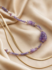 Amethyst Aura Layered Necklace